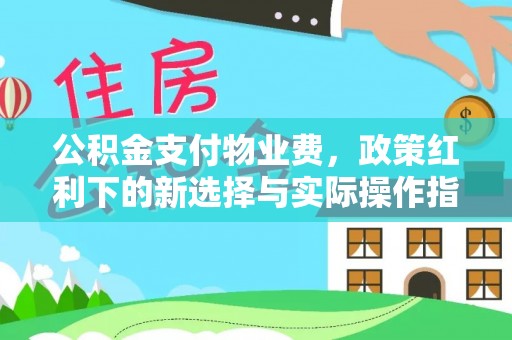 常宁公积金支付物业费，政策红利下的新选择与实际操作指南
